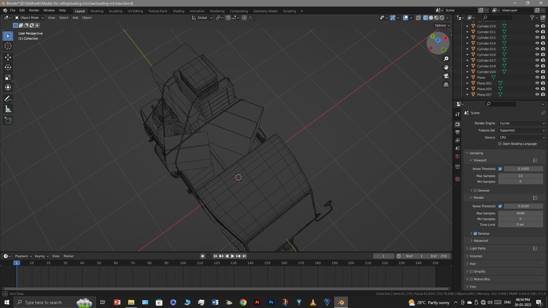 Rickshaw 3D model_43