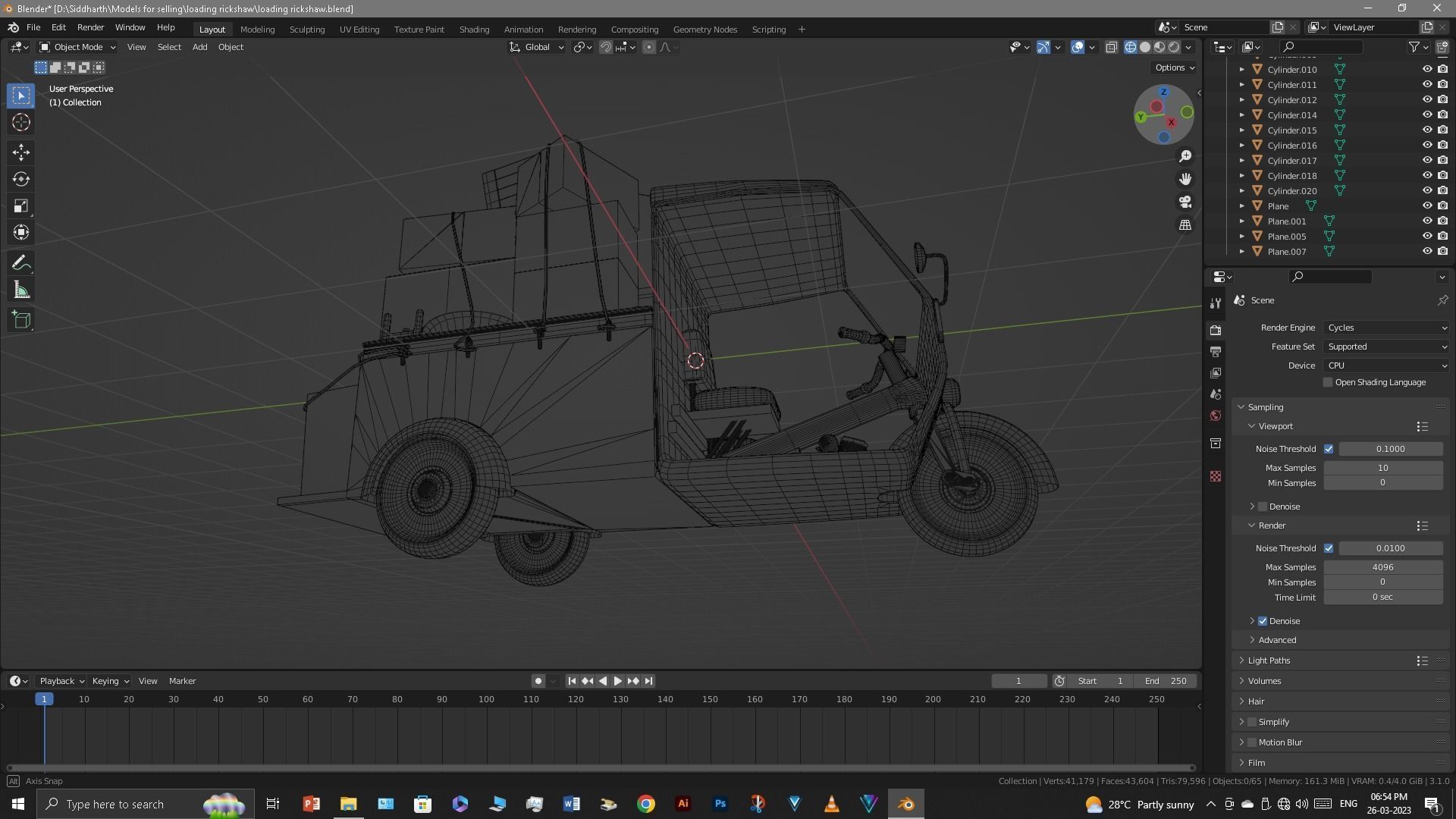 Rickshaw 3D model_39
