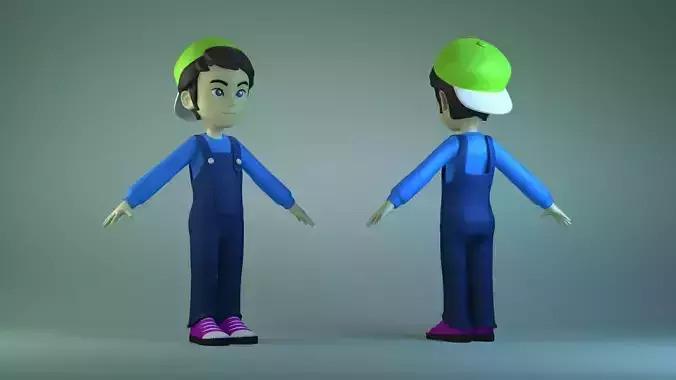 cartoon boy character family child role young human