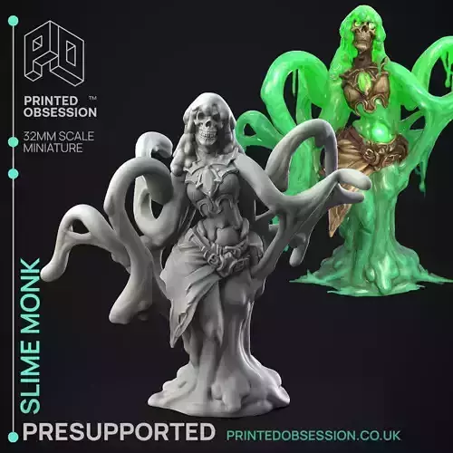 Slime Monk - Humanoid Slime -  PRESUPPORTED - 32mm scale 3D print model