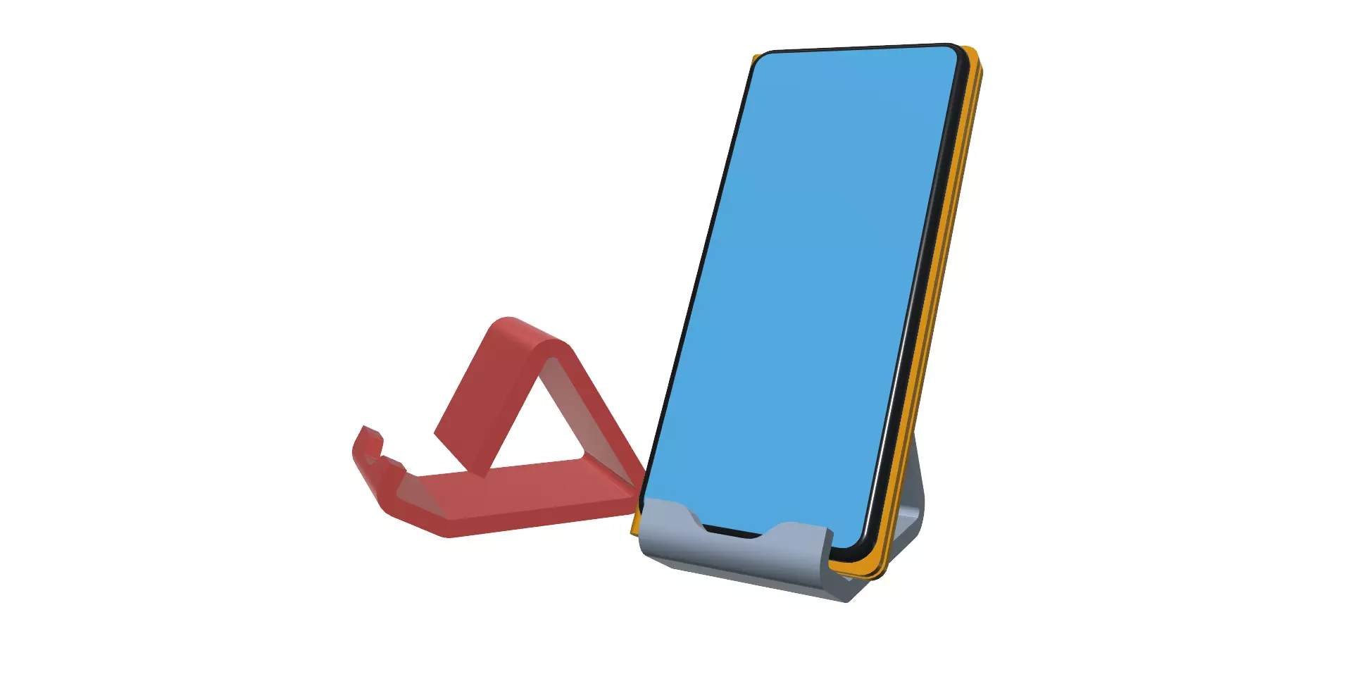 Phone holder for phones with cover easy print 3D print model