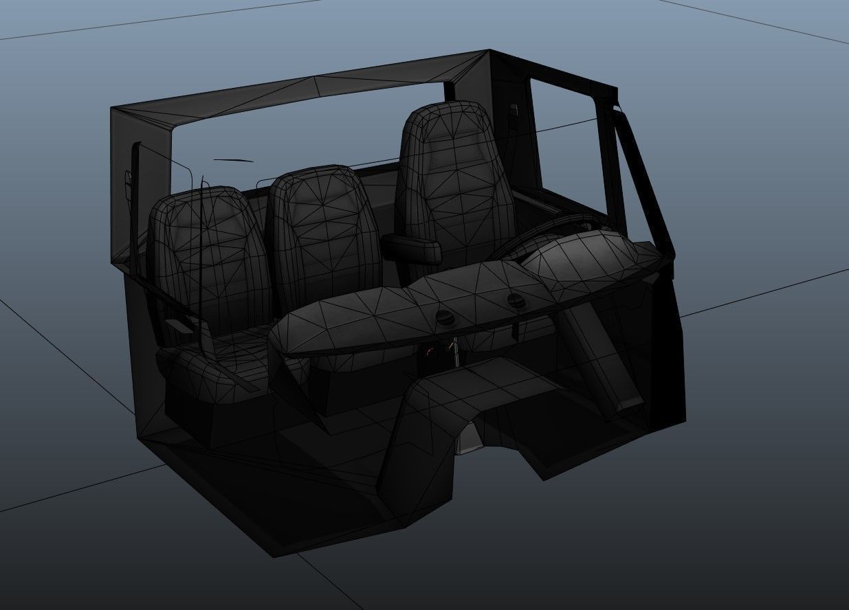 Durastar Firetruck Truck Low-poly 3D model_43