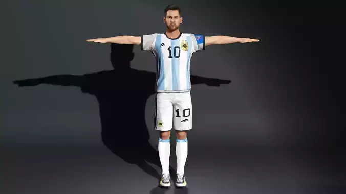 Lionel Messi  High quality character full Rigged and Animated 