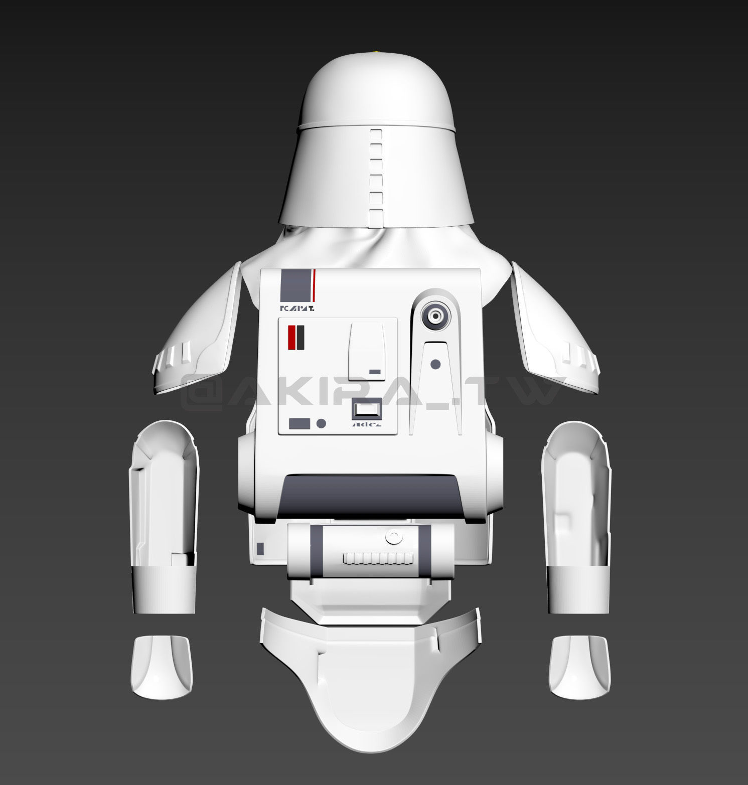 Star Wars Episode V TS Snow Trooper Armor 3D print model_5