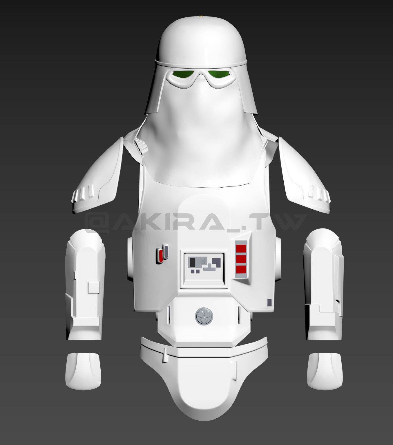 Star Wars Episode V TS Snow Trooper Armor 3D print model_2