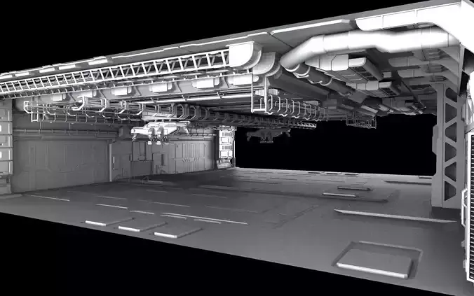 Sci Fi HANGAR 2 3D model