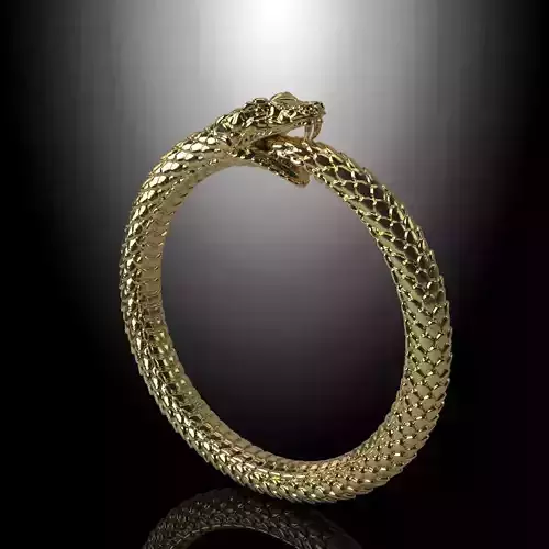 Ouroboros snake ring r-5 3D print model