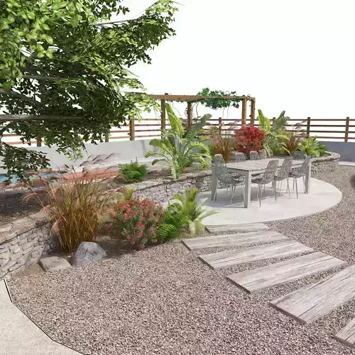 Classic park landscape 3d model 3D model