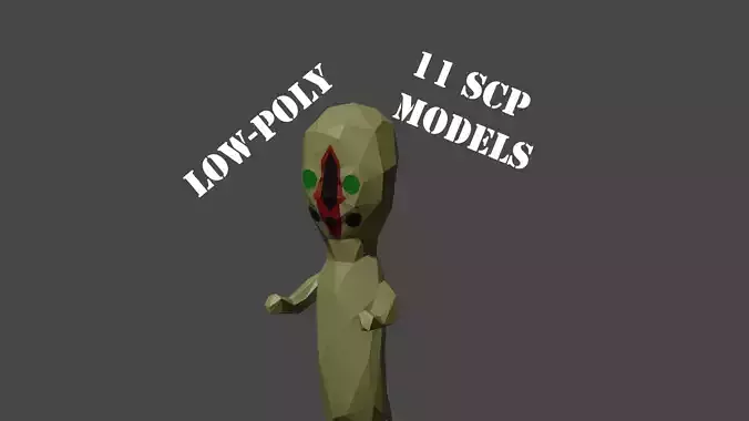 Low-Poly SCP Pack Low-poly 3D model