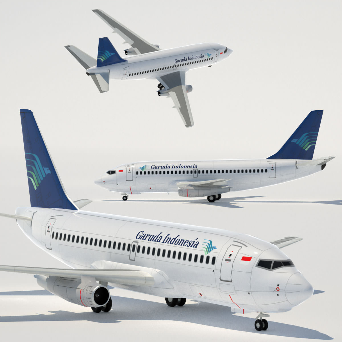 737 200 Collection Eight Oceania Airlines 3D model_4