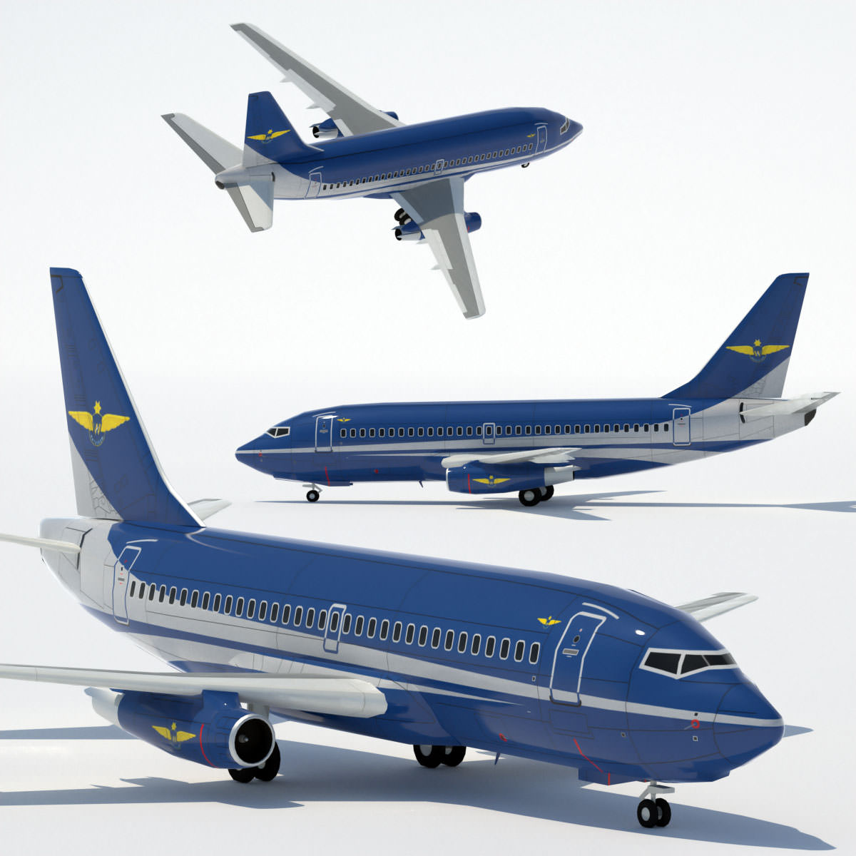 737 200 Collection Eight Oceania Airlines 3D model_8
