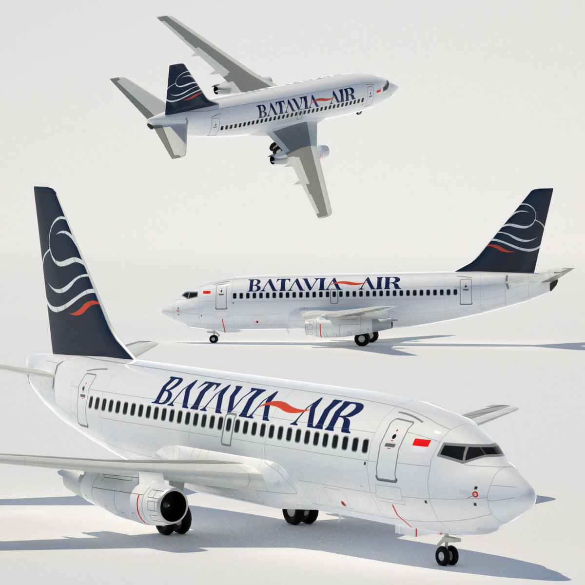 737 200 Collection Eight Oceania Airlines 3D model_2