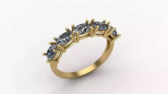 Women Ring Solitaire CAD File 
