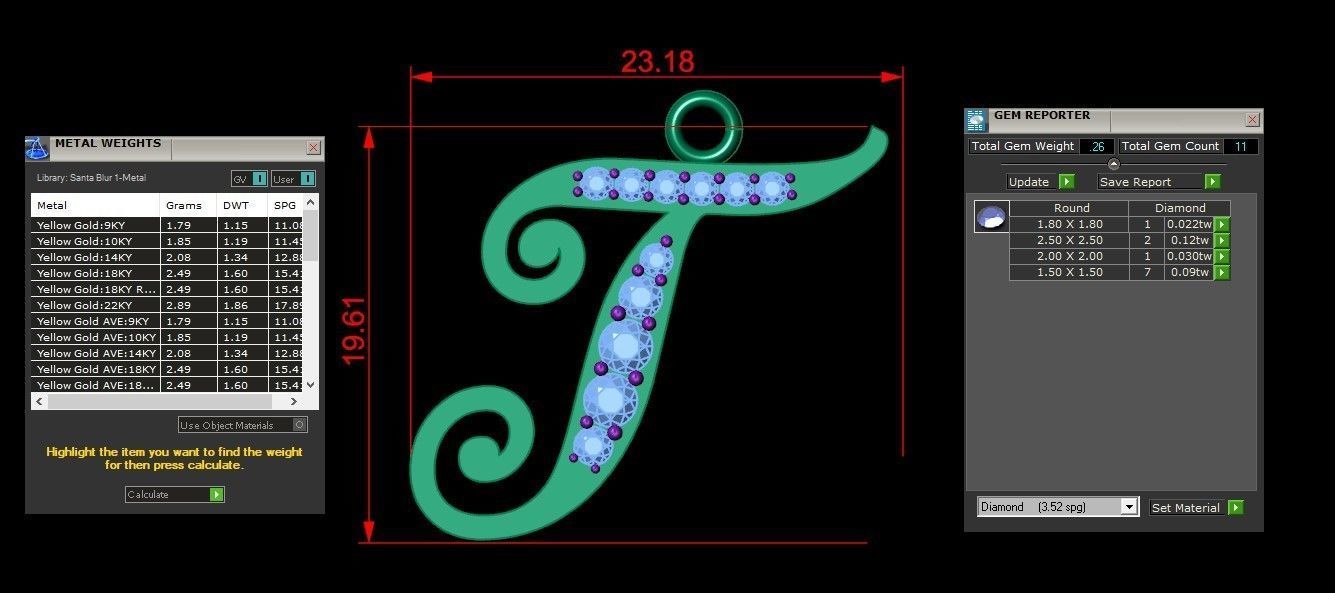 Alphabet Version 2 Letter T 3D print model_1