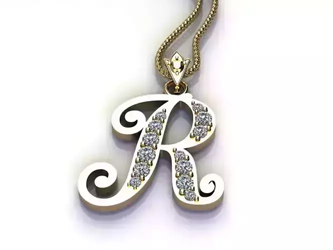 Alphabet Version 2 Letter R 3D print model