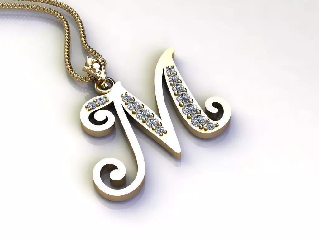 Alphabet Version 2 Letter M 3D print model_0