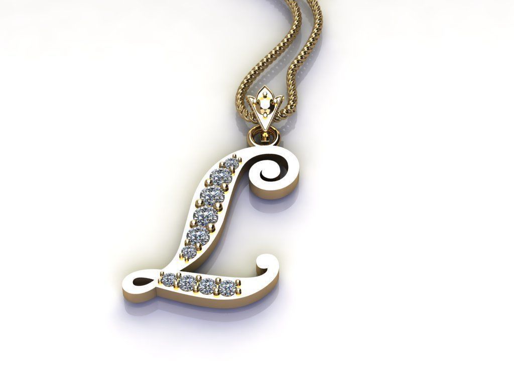 Alphabet Version 2 Letter L 3D print model_4