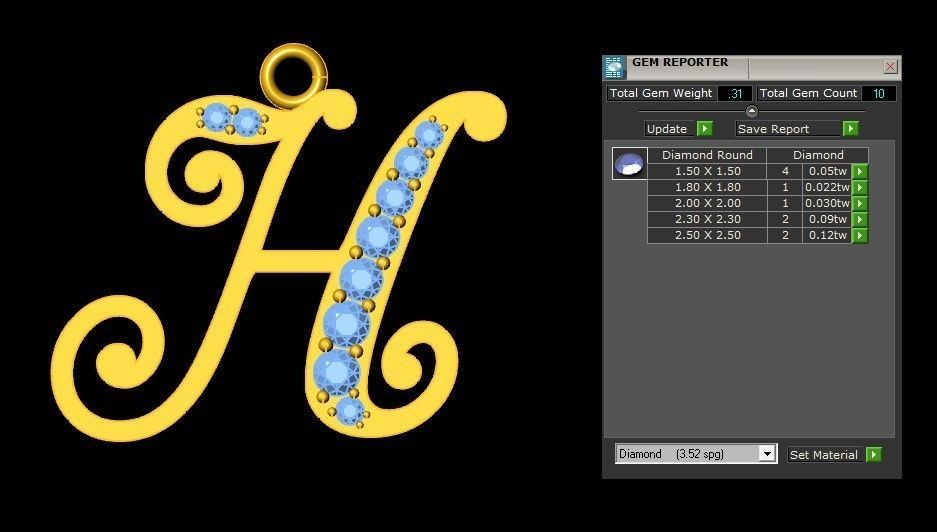 Alphabet Version 2 Letter H 3D print model_1