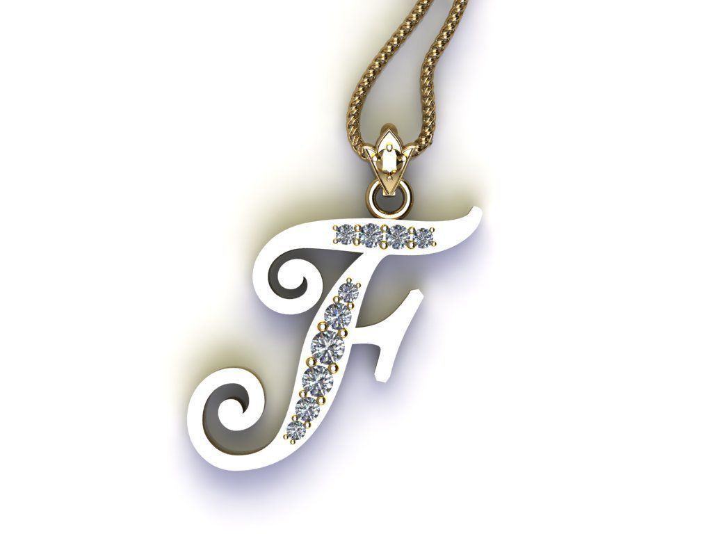 Alphabet Version 2 Letter F 3D print model_2