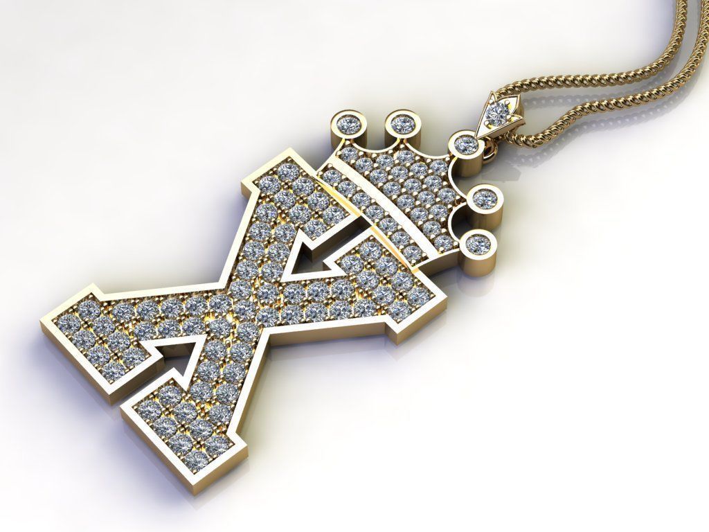 Alphabet Version 1 Letter X 3D print model_2