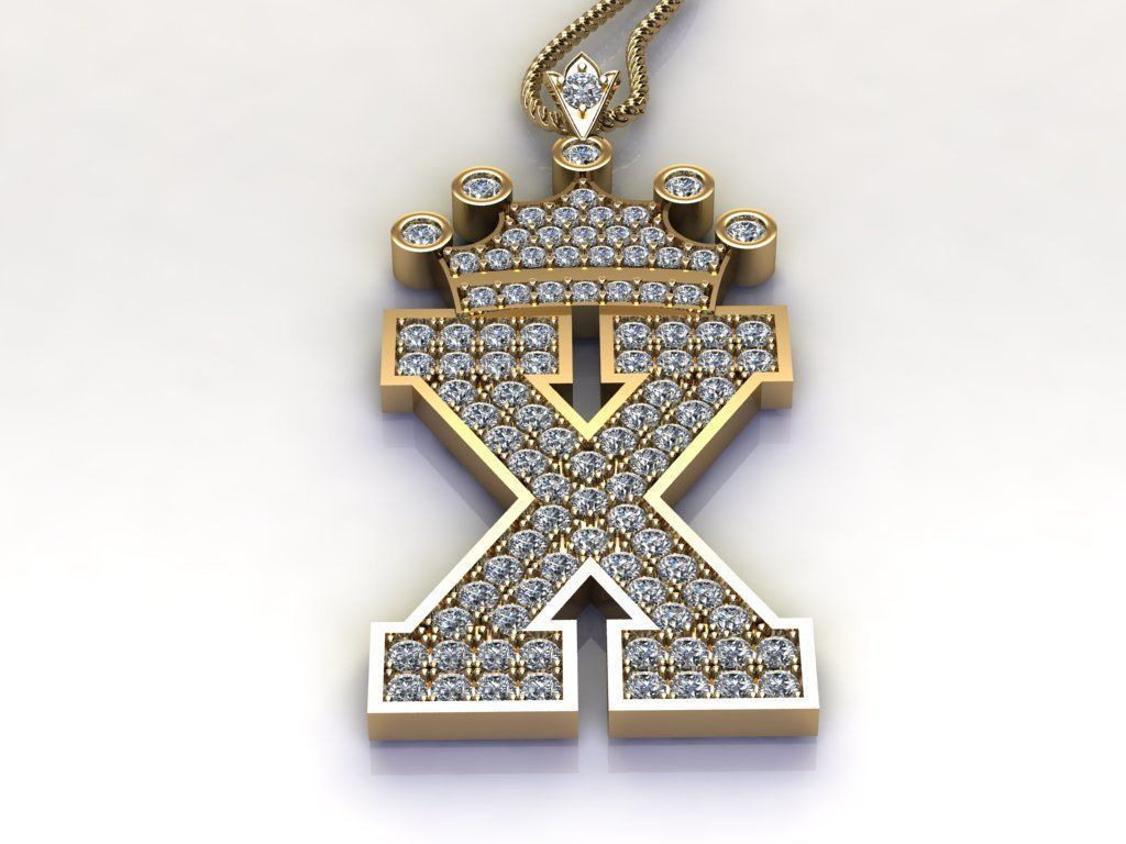 Alphabet Version 1 Letter X 3D print model_4