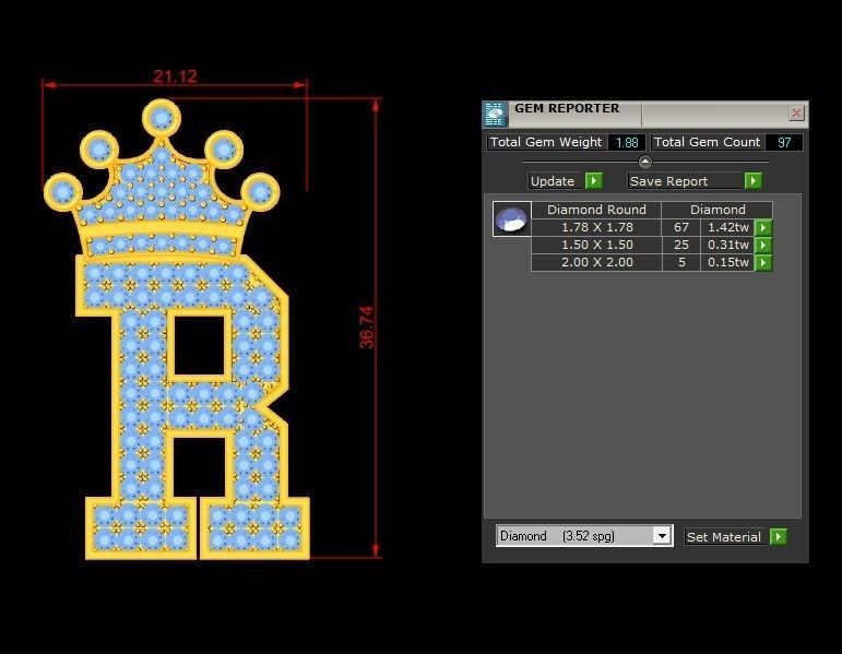 Alphabet Version 1 Letter R 3D print model_1