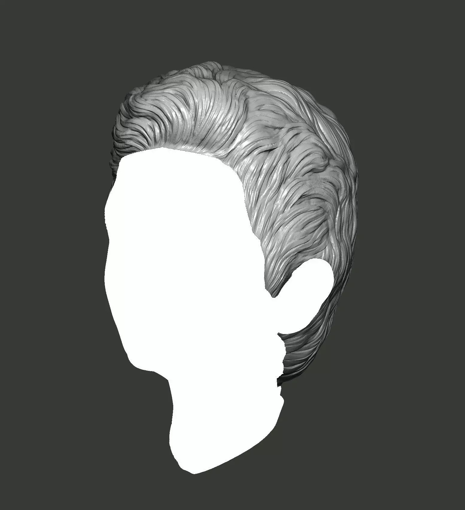 Male Hairstyle 2 3D print model