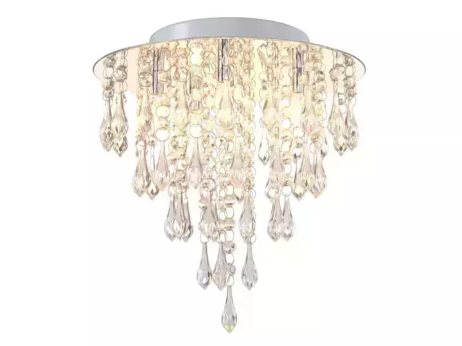  Modern Crystal Chandelier Flush Mount Ceiling Light 