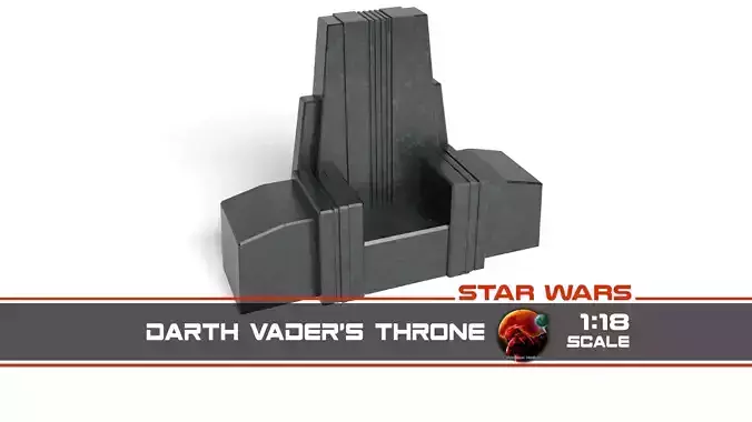 Darth Vaders Throne 1-18 scale Kenner Hasbro 3D print model