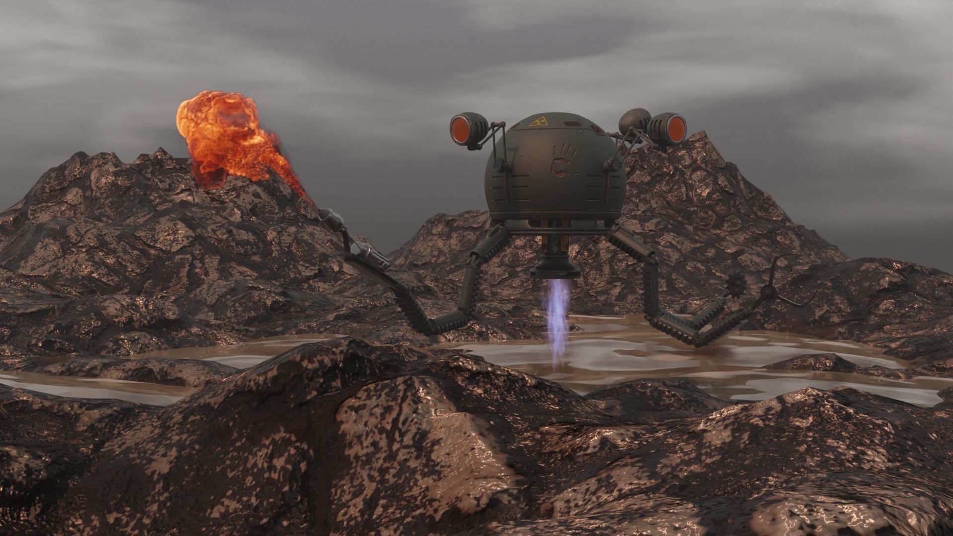 Mr Handy from Fallout 3D model_4