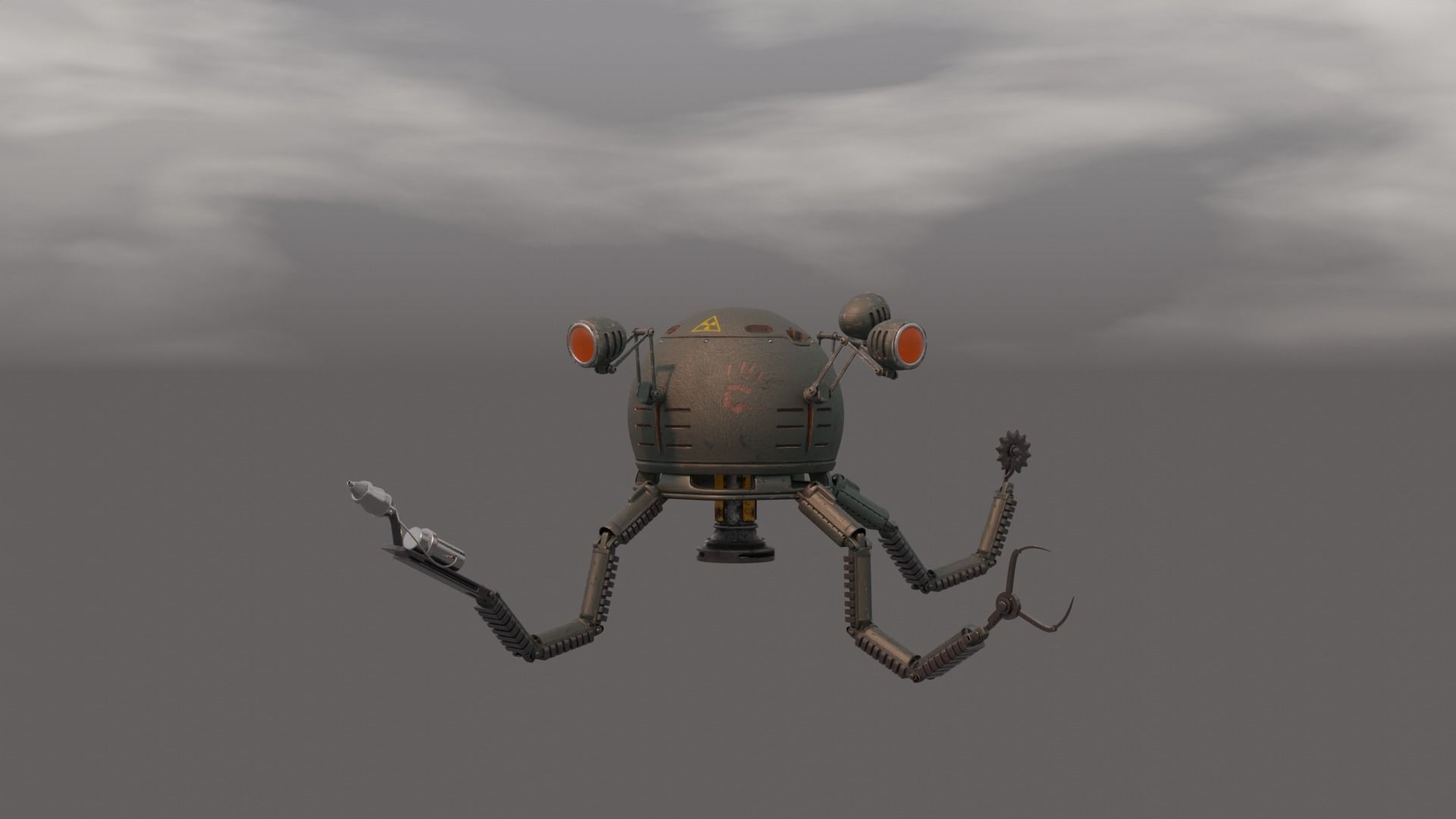 Mr Handy from Fallout 3D model_1