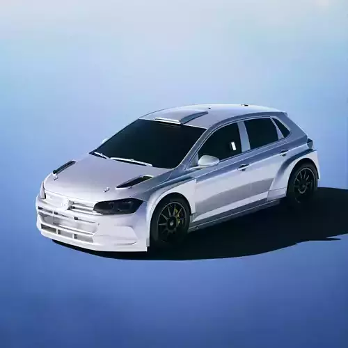Volkswagen Polo GTI Race 2015 Low-poly 3D model