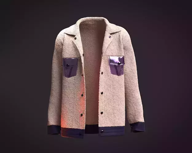 Mens Jacket-Sherpa 3D model