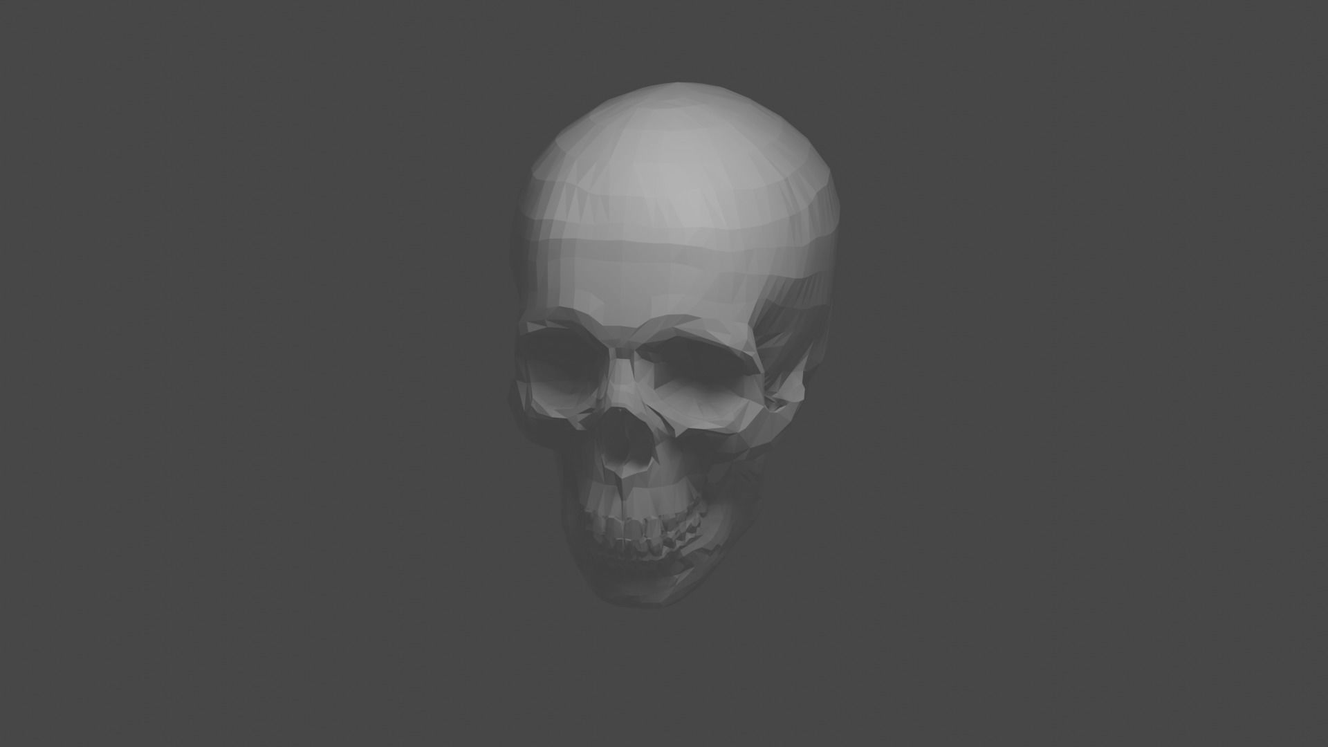 Low-Poly Skull Low-poly 3D model_2