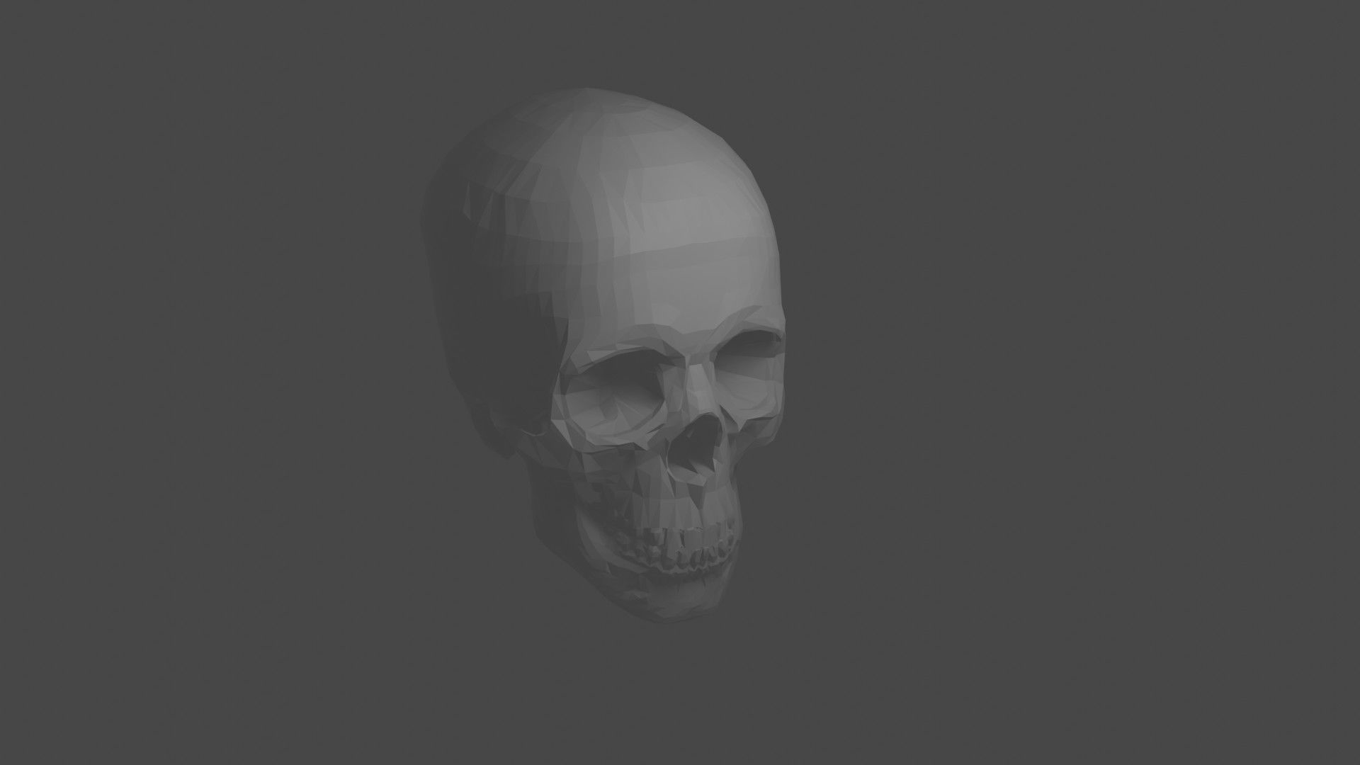 Low-Poly Skull Low-poly 3D model_5