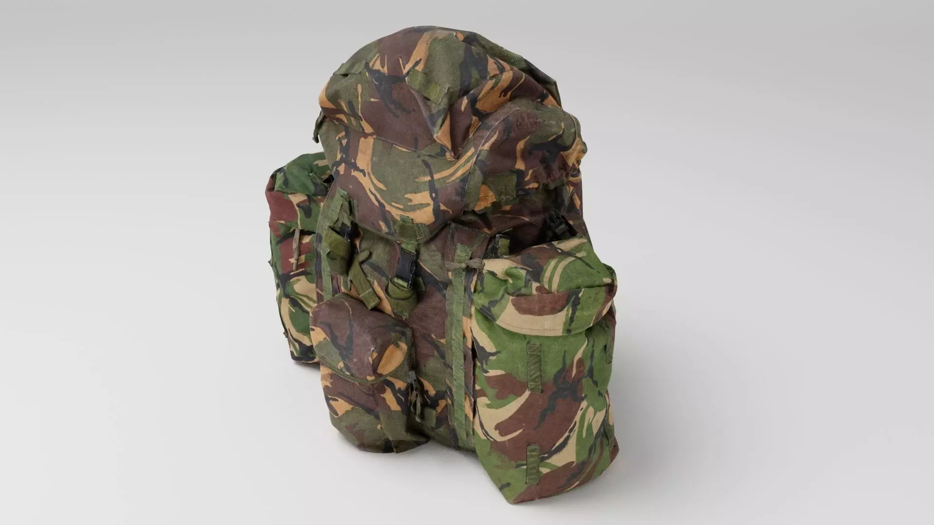 Tactical military backpack for soldiers 3D model