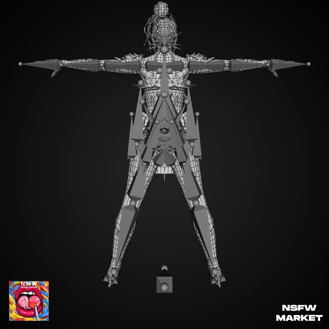 EXCLUSIVE EDITION RIGGED CHARACTER NYOTENGU - VENUS VALKYRIE Low-poly 3D model_22
