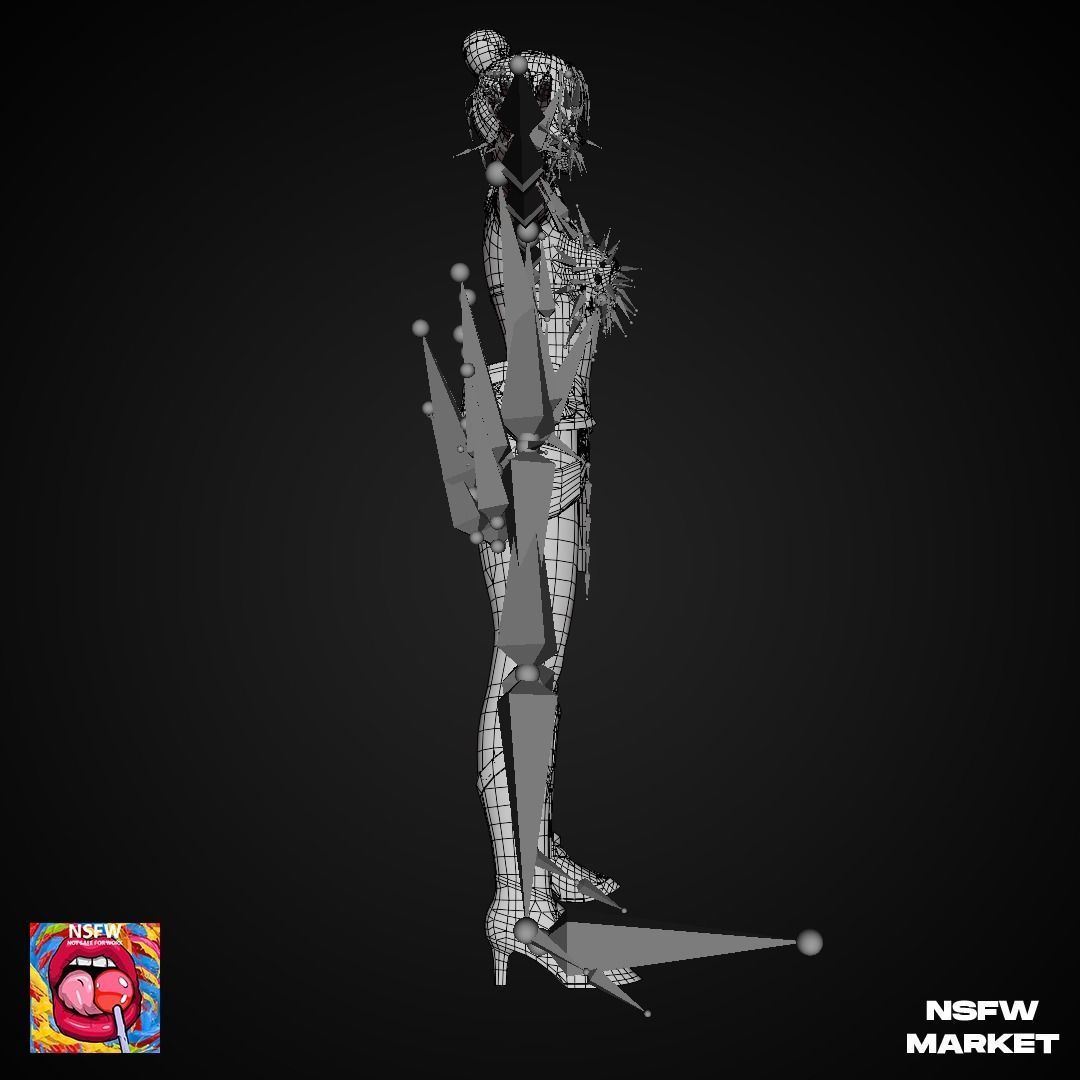 EXCLUSIVE EDITION RIGGED CHARACTER NYOTENGU - VENUS VALKYRIE Low-poly 3D model_20