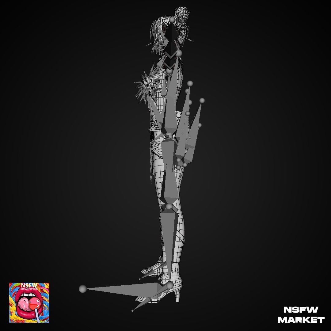 EXCLUSIVE EDITION RIGGED CHARACTER NYOTENGU - VENUS VALKYRIE Low-poly 3D model_21