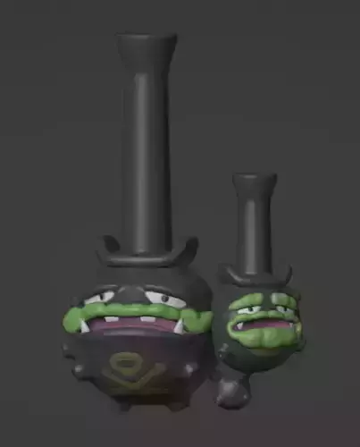 Weezing Galarian Form 3D print model