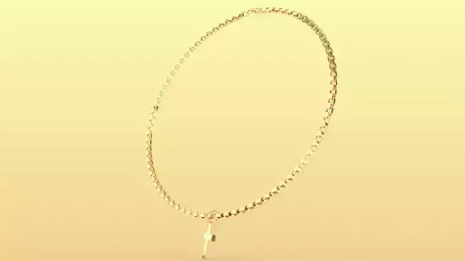 joias colar cruz ouro tendencia  3D print model