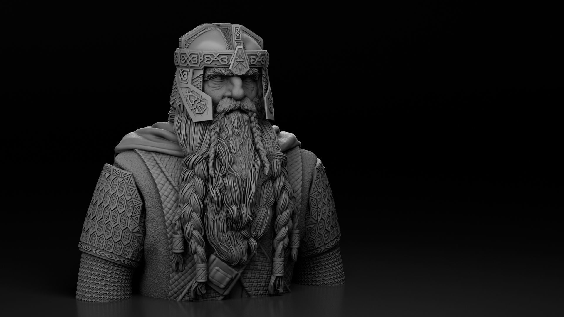 John Rhys-Davies - Gimli - The Lord of the Rings 3D print model_2
