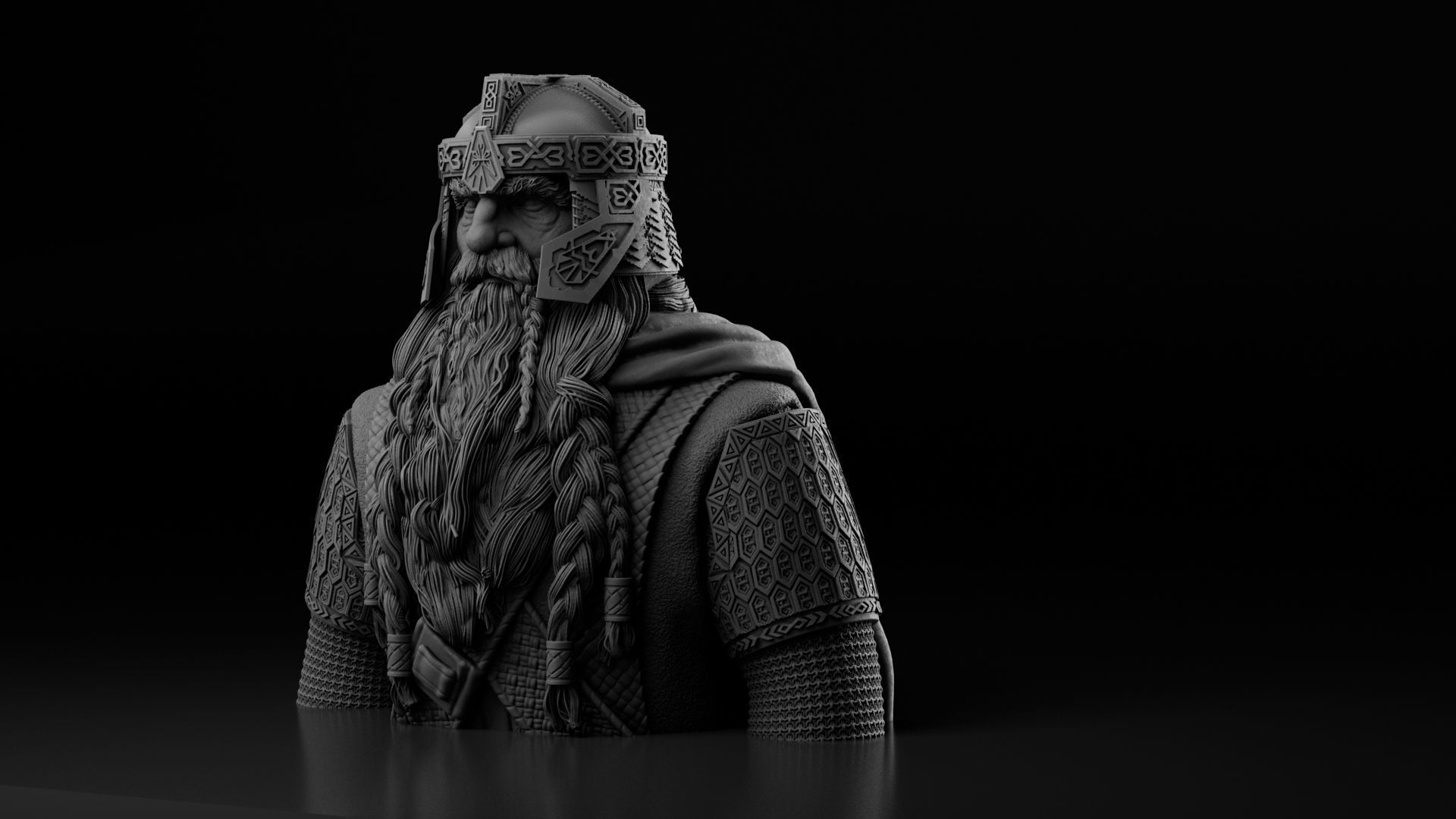 John Rhys-Davies - Gimli - The Lord of the Rings 3D print model_3