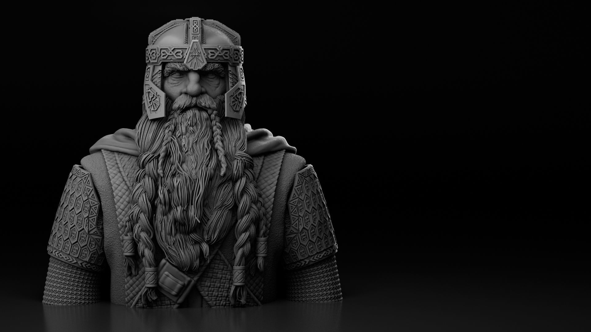 John Rhys-Davies - Gimli - The Lord of the Rings 3D print model_1