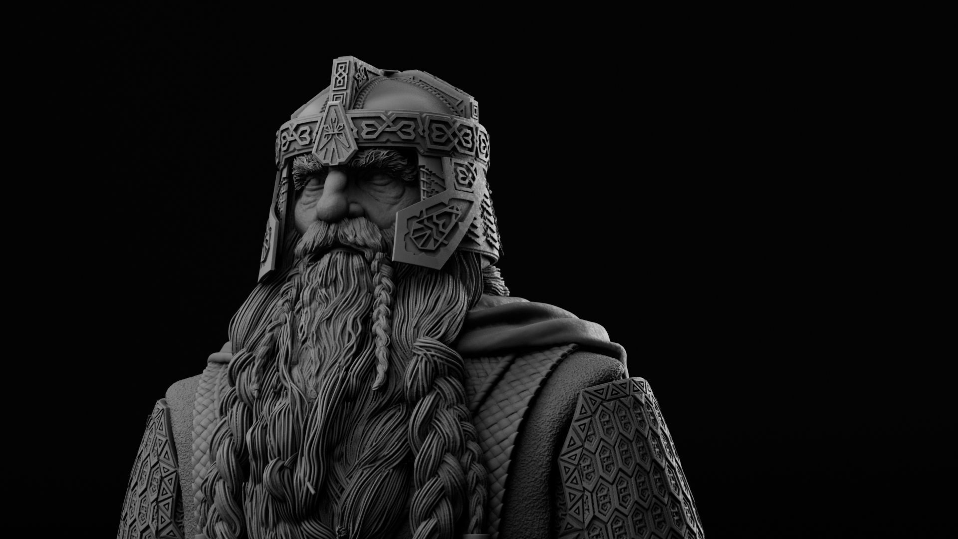 John Rhys-Davies - Gimli - The Lord of the Rings 3D print model_4
