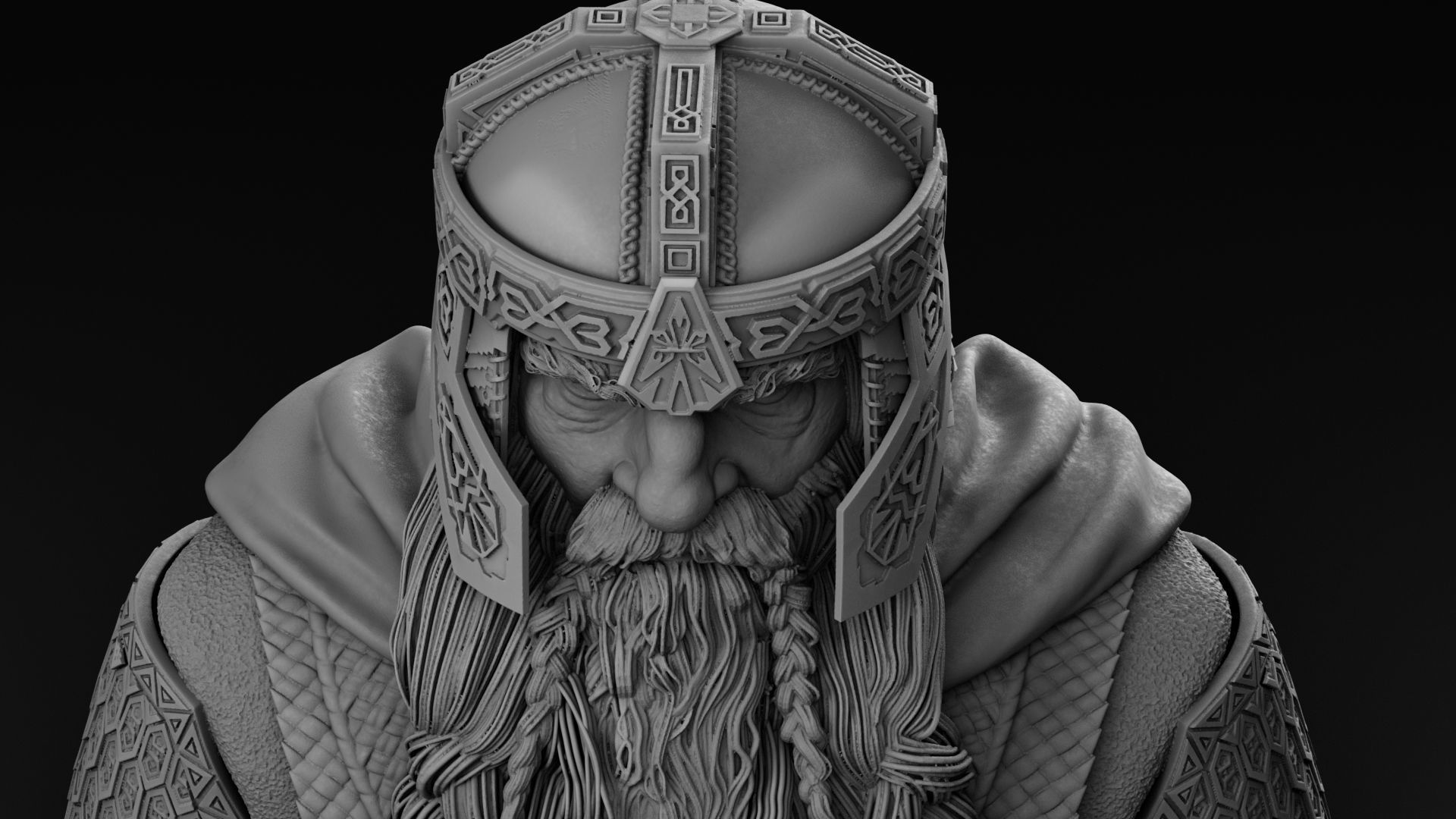 John Rhys-Davies - Gimli - The Lord of the Rings 3D print model_8