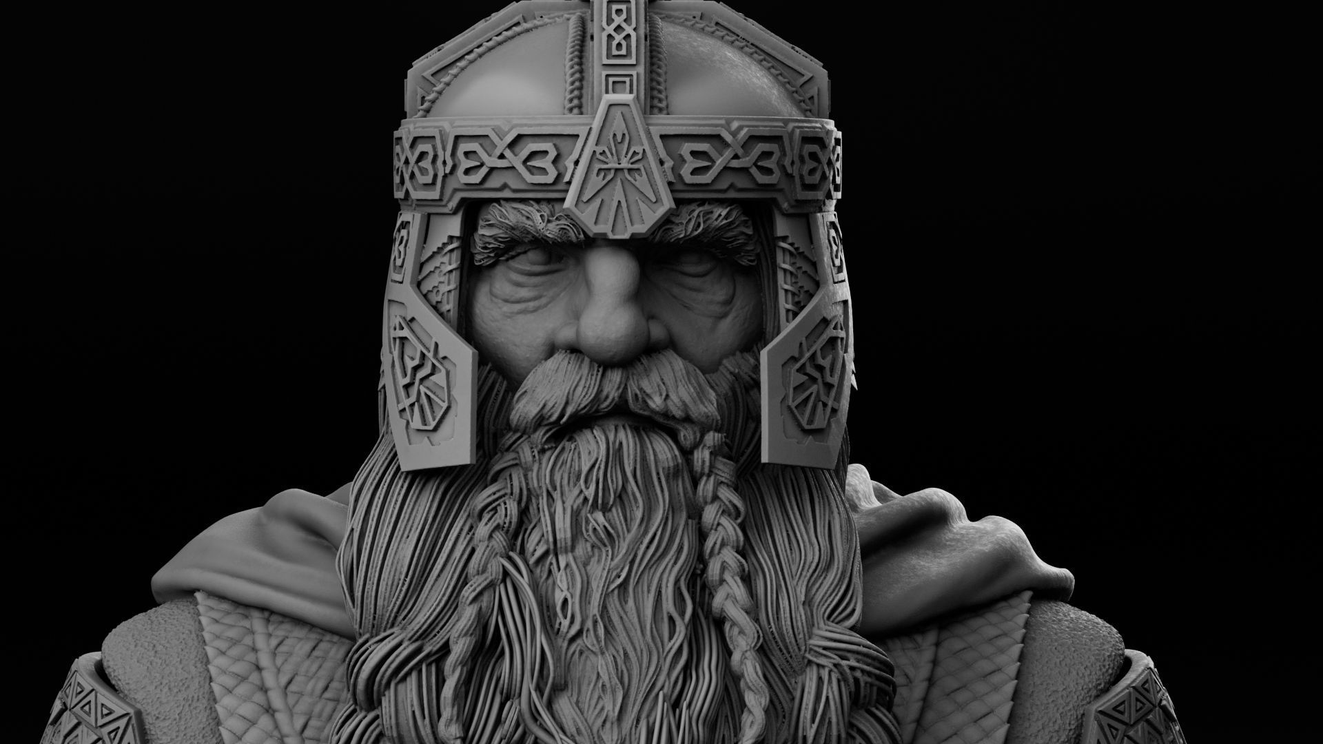 John Rhys-Davies - Gimli - The Lord of the Rings 3D print model_7