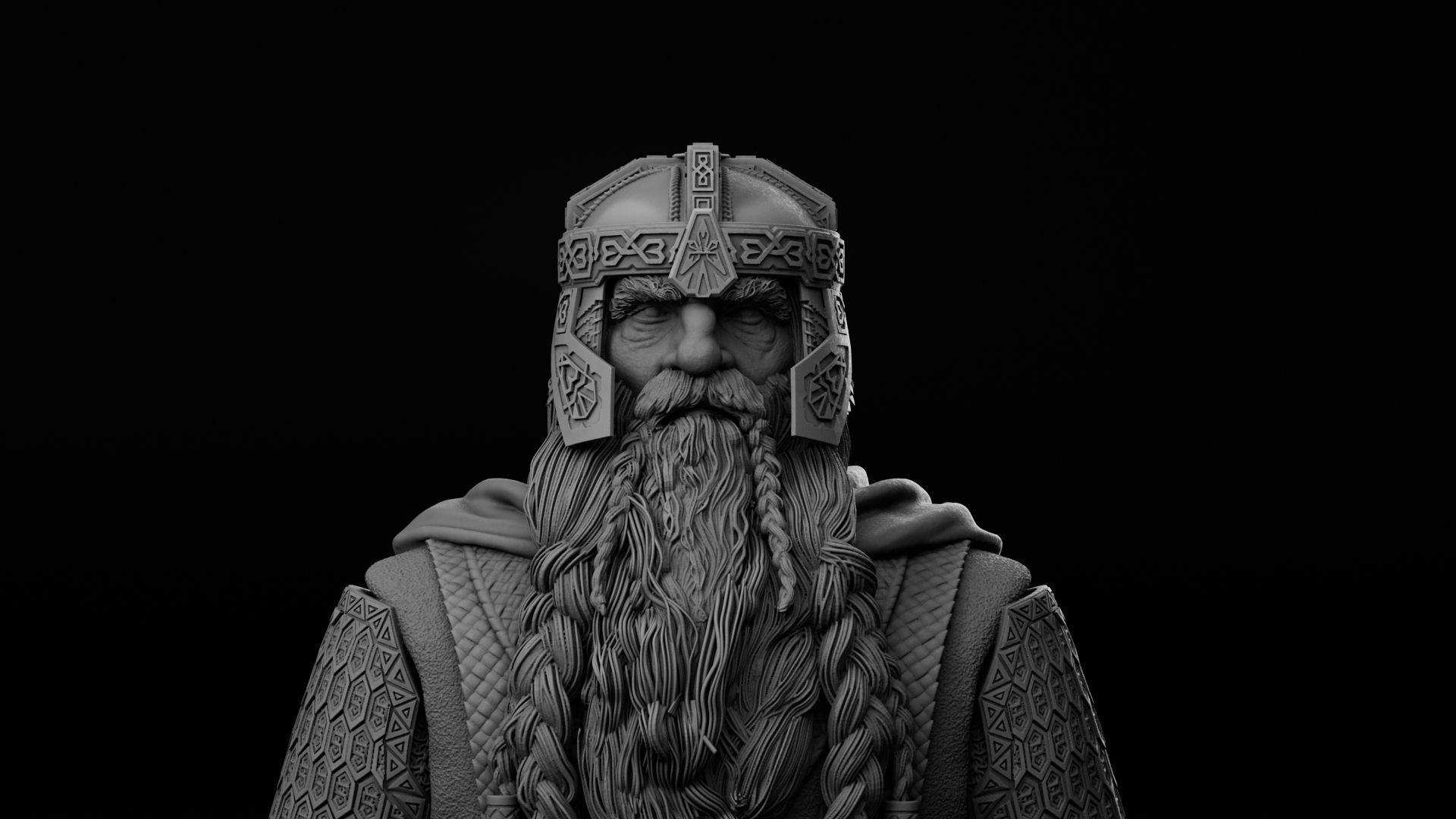 John Rhys-Davies - Gimli - The Lord of the Rings 3D print model_14