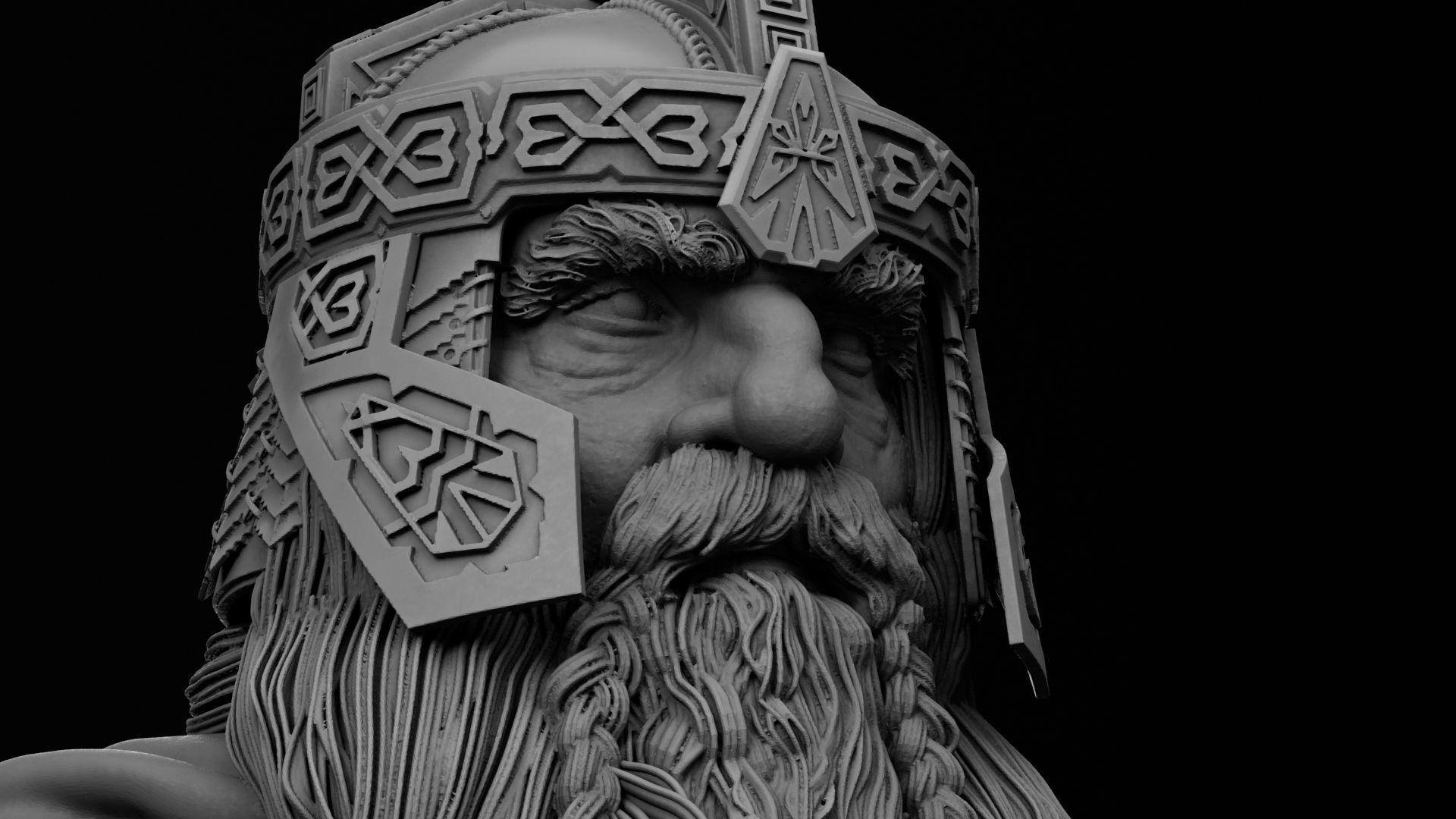 John Rhys-Davies - Gimli - The Lord of the Rings 3D print model_10