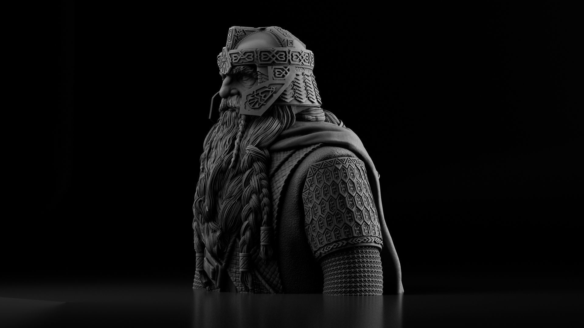 John Rhys-Davies - Gimli - The Lord of the Rings 3D print model_6